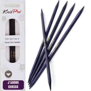 KnitPro J'adore Cubics ponožkové jehlice 15cm